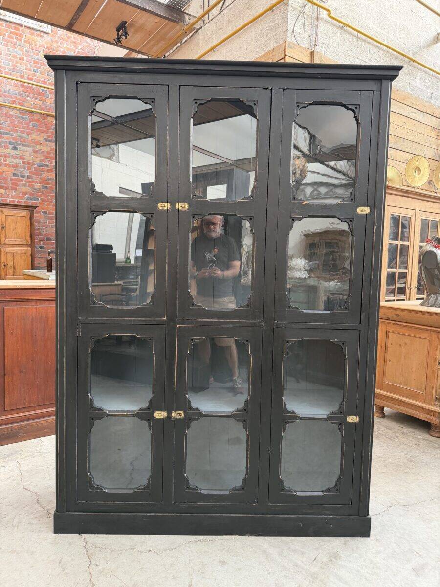 Patinated museum display case