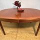 Mid century retro vintage teak oval extending dining table by Nathan
