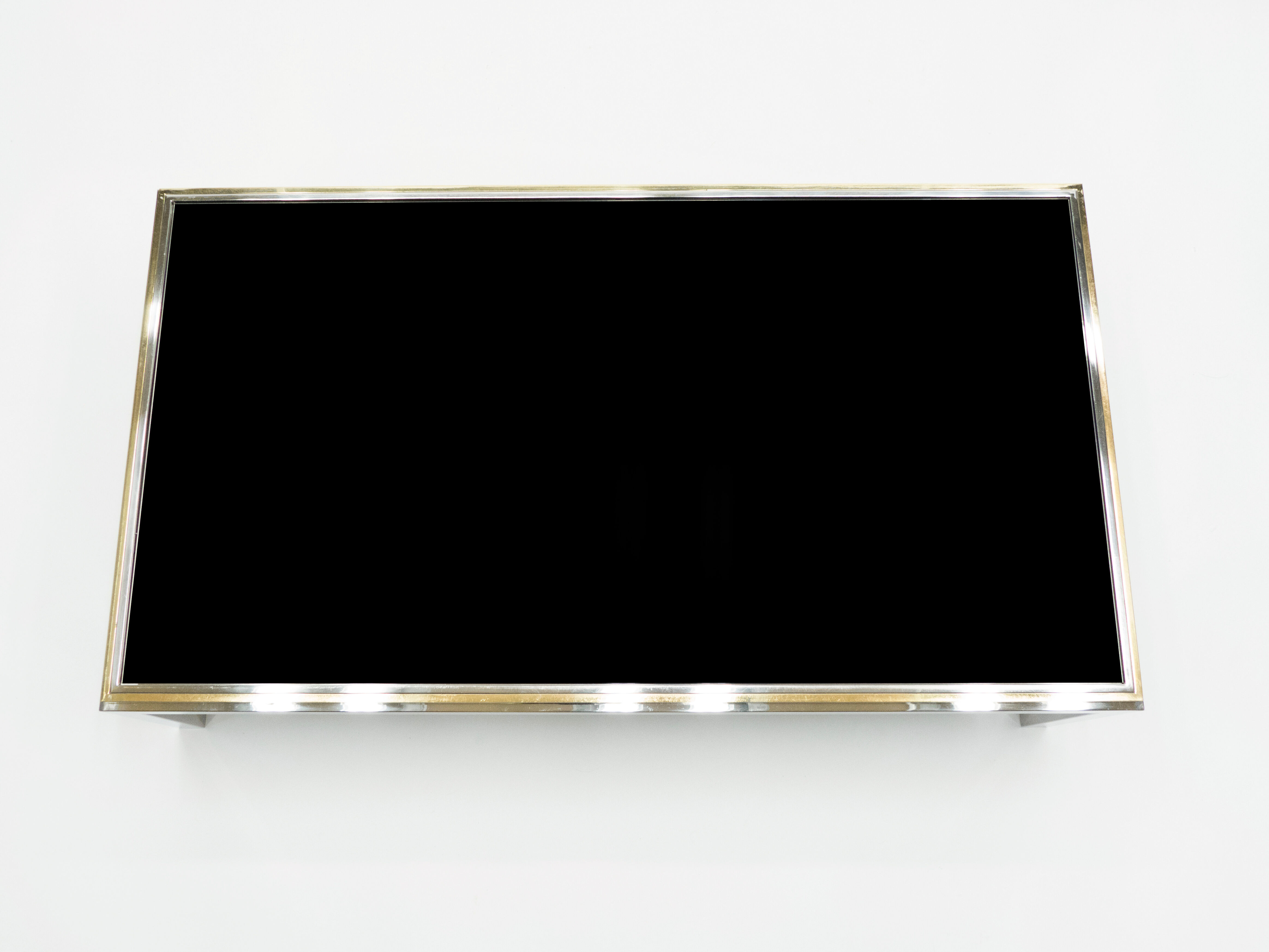 Chrome and brass coffee table 1970