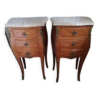 Pair of bedside tables louis XV