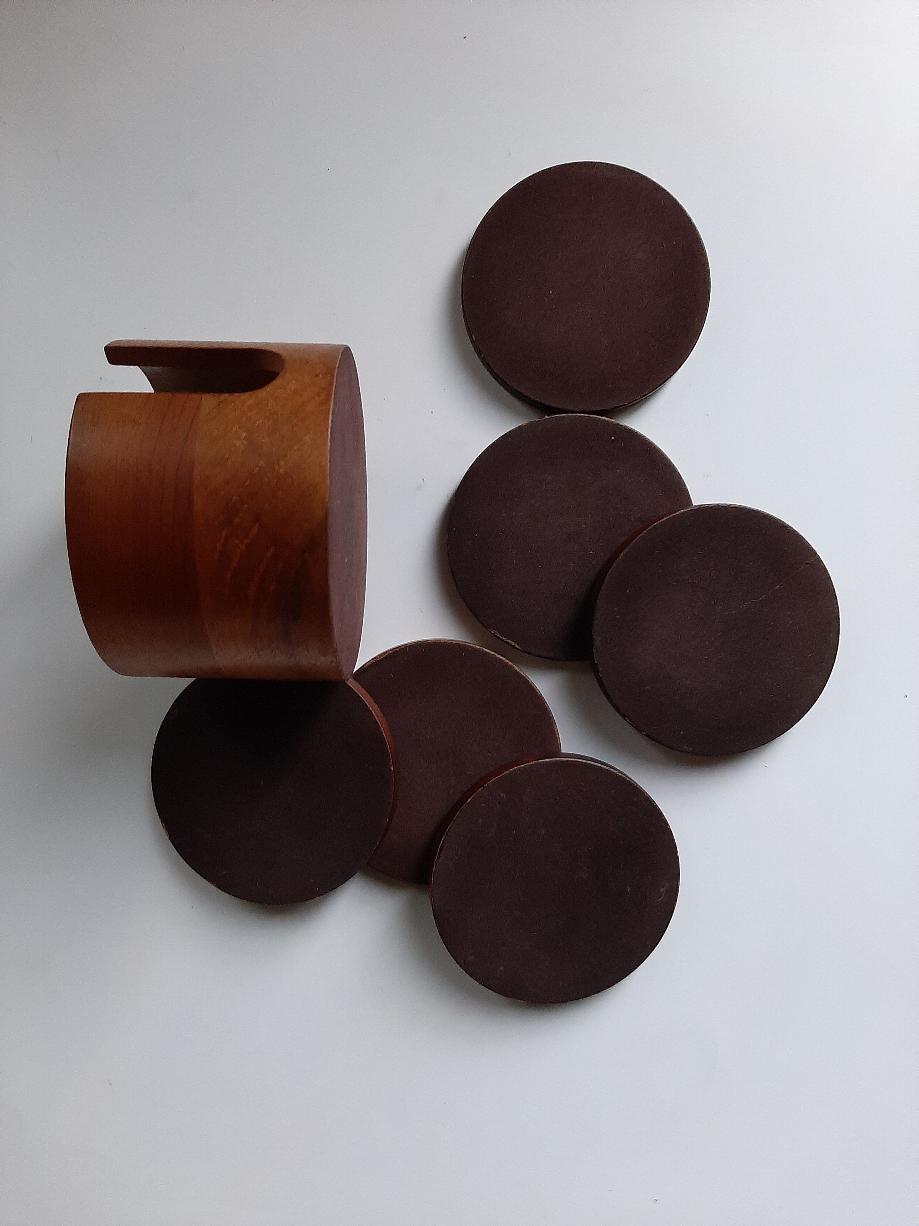 Vintage teak coaster