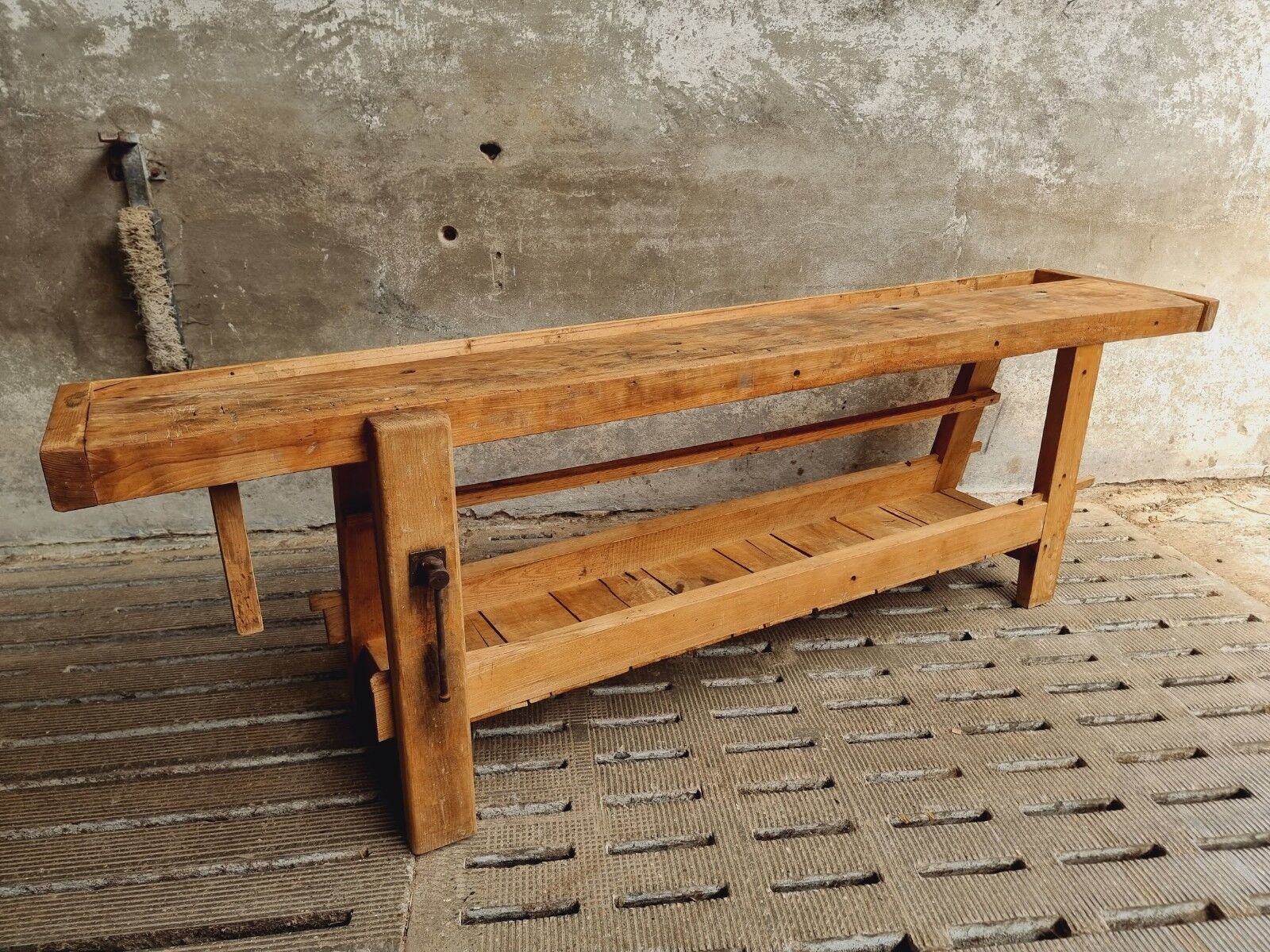 Old workbench XXL side table counter