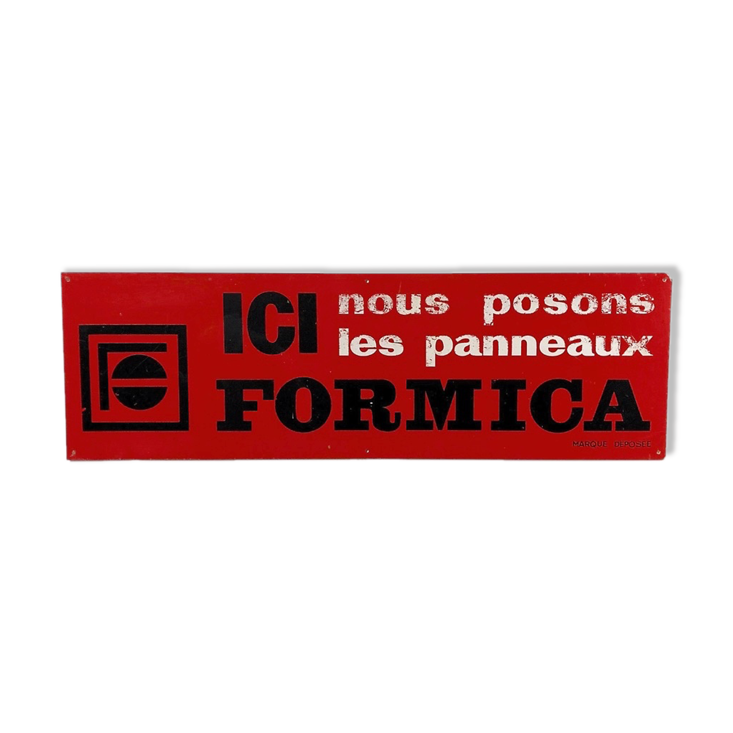 Formica advertising plate