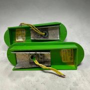 Pair German green wall sconces by Graewe
