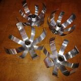 Four 70's flower wall light