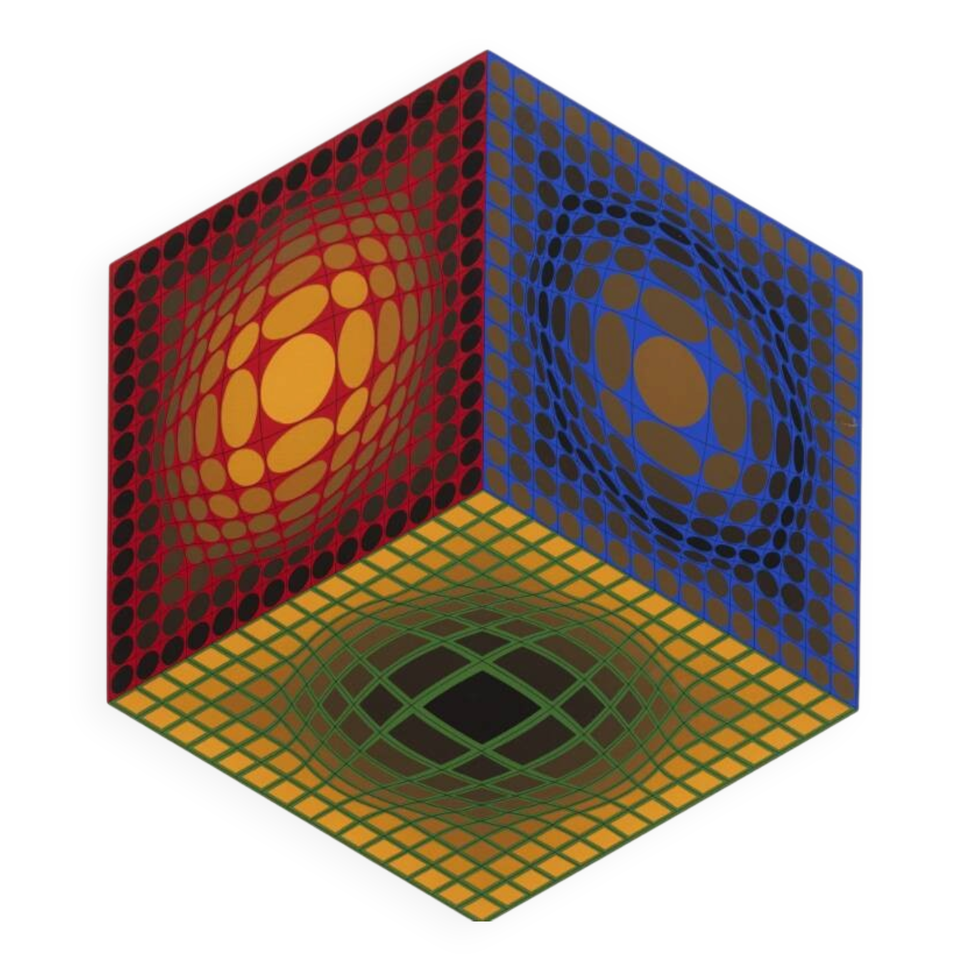 Victor Vasarely "ST" Colour silkscreen, 1968, signed