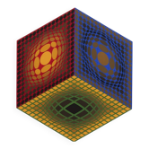 Victor Vasarely "ST" Colour silkscreen, 1968, signed