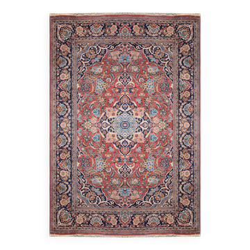 Old Iranian Kashan oriental rug: 1.30 X 2.10
