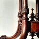 Middle oval table in Art Deco mahogany around 1930