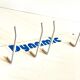 Vintage white metal wall trade coat rack