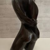 Patinated Bronze Sculpture Statue Signed S. Dali Female Body