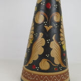 Deruta Santucci vase hand-painted terracotta signed numbered vintage Italy VA2