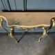 Gilded bronze console Louis XV style and its Mirror Mid-twentieth Marble