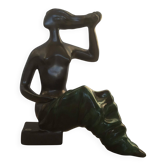 Design Midcentury Ceramic Sculpture "Lady" by Jitka Forejtova, 1960s