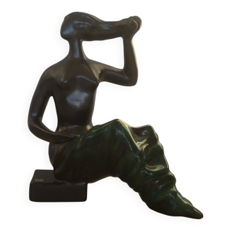 Design Midcentury Ceramic Sculpture "Lady" by Jitka Forejtova, 1960s