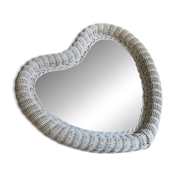 Miroir rotin vintage 80'