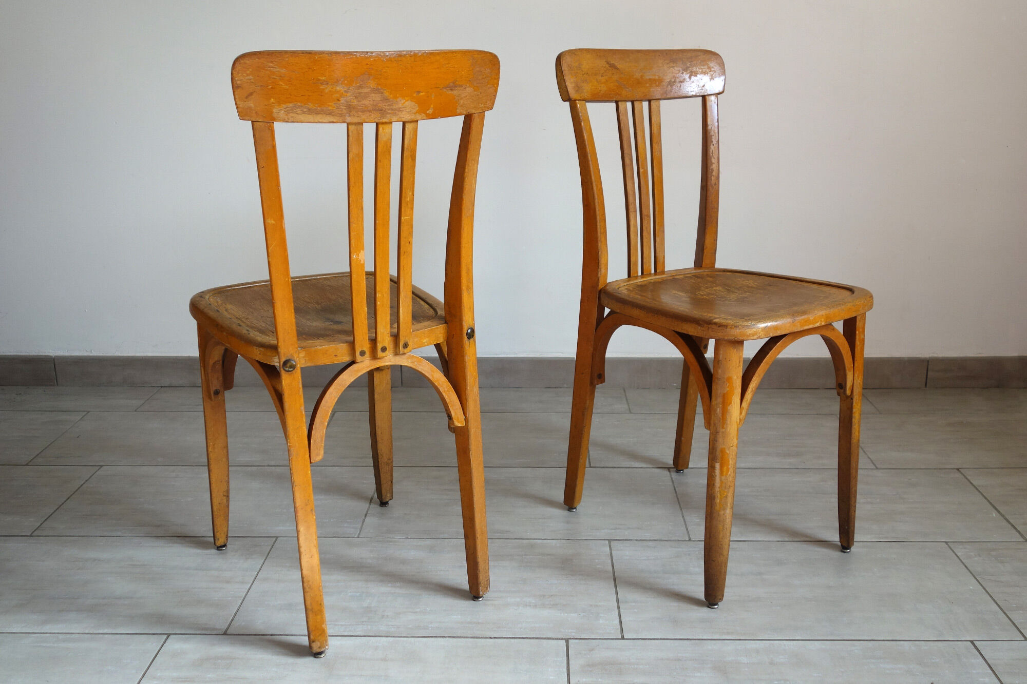Pair of bistro chairs Stella 50s
