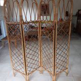 Paravent rotin vintage