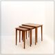 Nesting tables in teak mid-century modern - 1960s