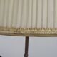 2 Light French Vintage Brass Boulotte Table Lamp With Cream Pleated Shade 5