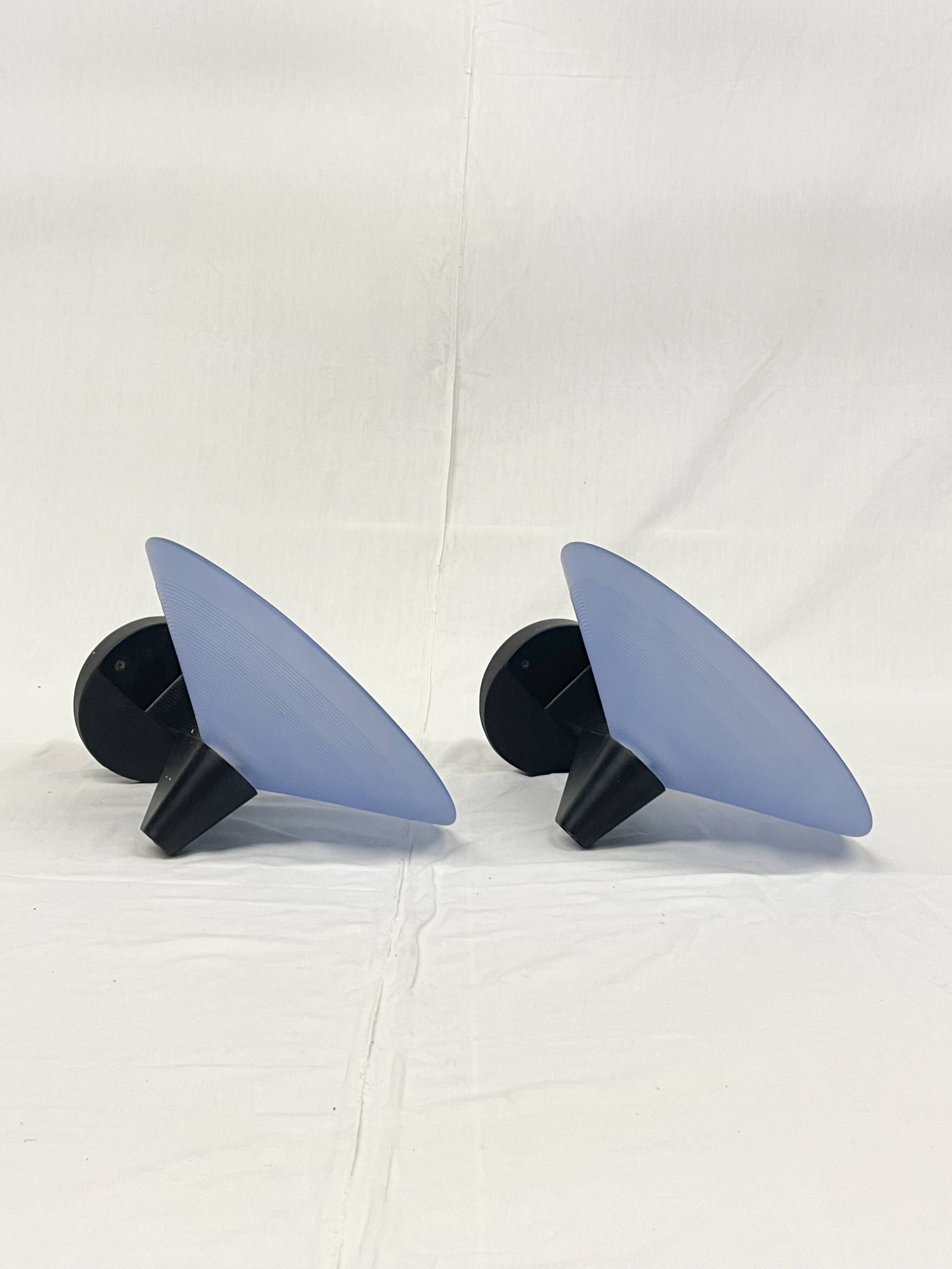 Pair of Lamiprogetti wall lights, Italy, 1980's
