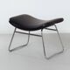 Vintage footstool by rudolf wolf & j.h. rohe for rohe noordwolde, 1960s | black skai