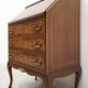 Antique and antique desk, marquetry. After professional renovation.