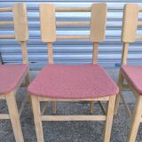 Set de 6 chaises en bois brut
