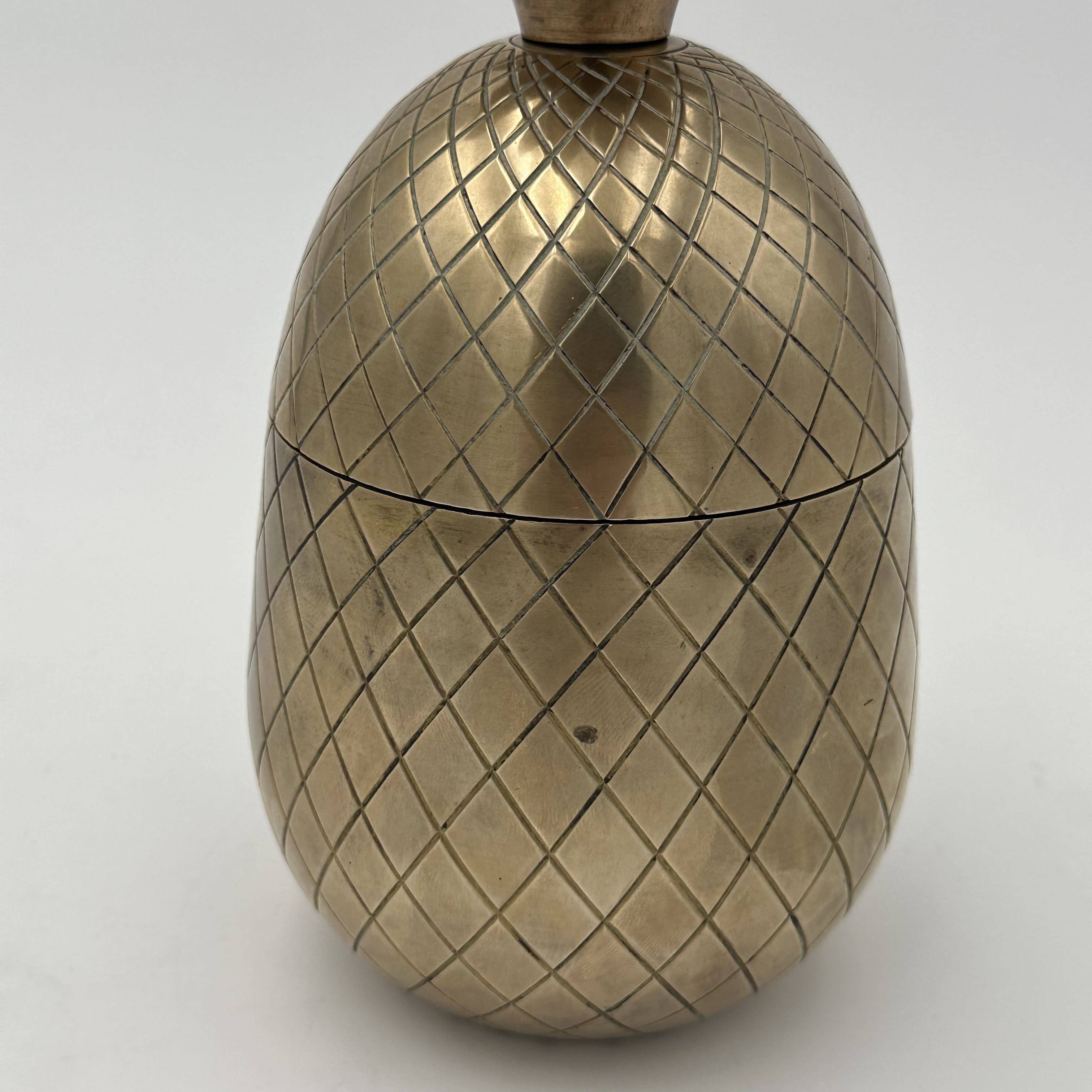 Pair of "Pineapple" Ice Buckets in Brass, in the Style of Mauro Manetti, A