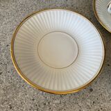 3 tasses à thé ou chocolat Blanche et doré