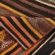 Brown & Red Striped Vintage Kilim Runner Rug, 79x299Cm