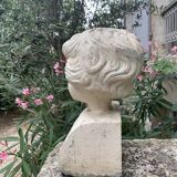 Bust child stone