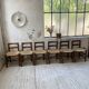 6 straw and oak chairs, mountain furniture