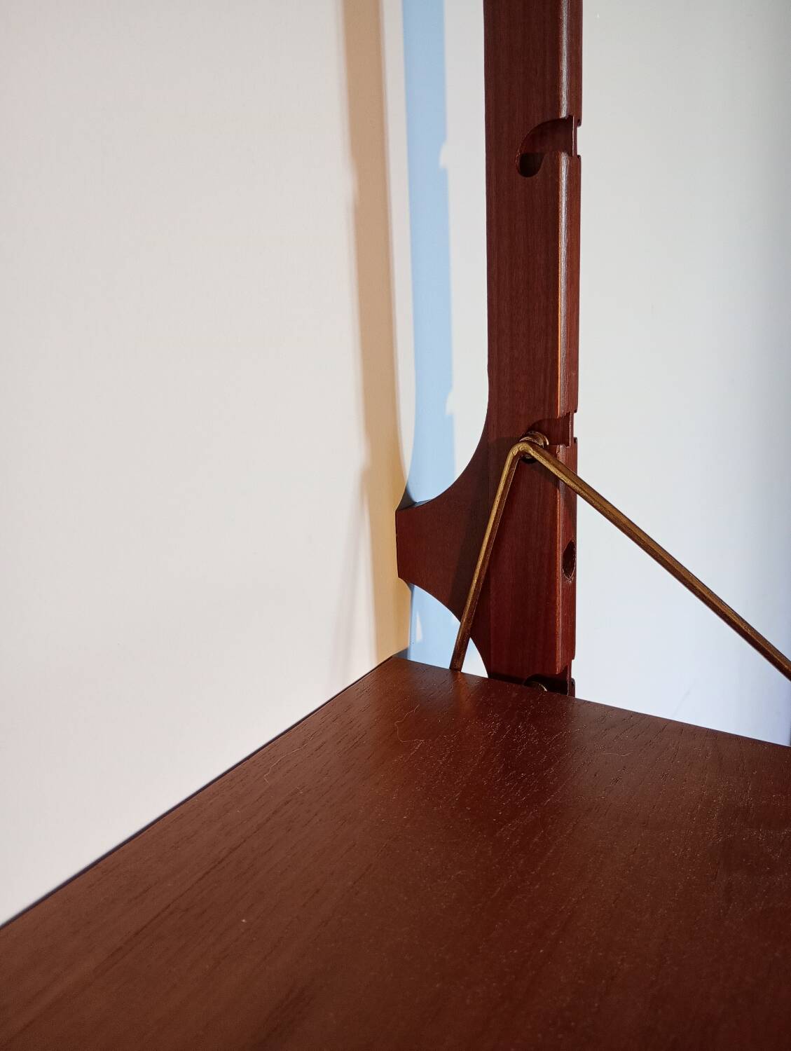 Ergo wall-mounted teak shelves, Vintage Scandinavian 1960s