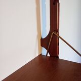 Ergo wall-mounted teak shelves, Vintage Scandinavian 1960s