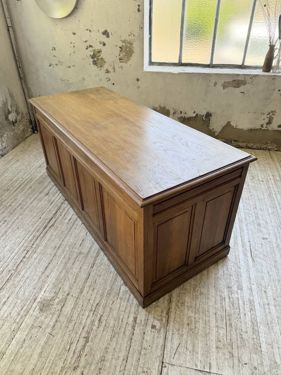 1950s oak office counter
