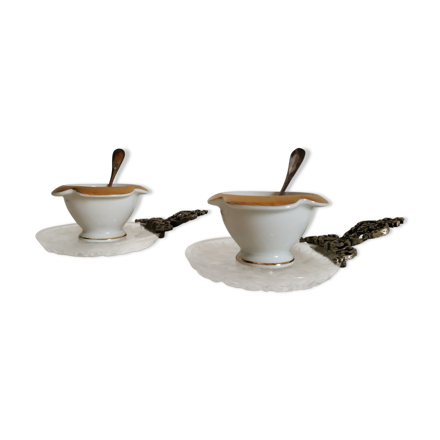 Silver and porcelain cockroaches