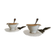 Silver and porcelain cockroaches