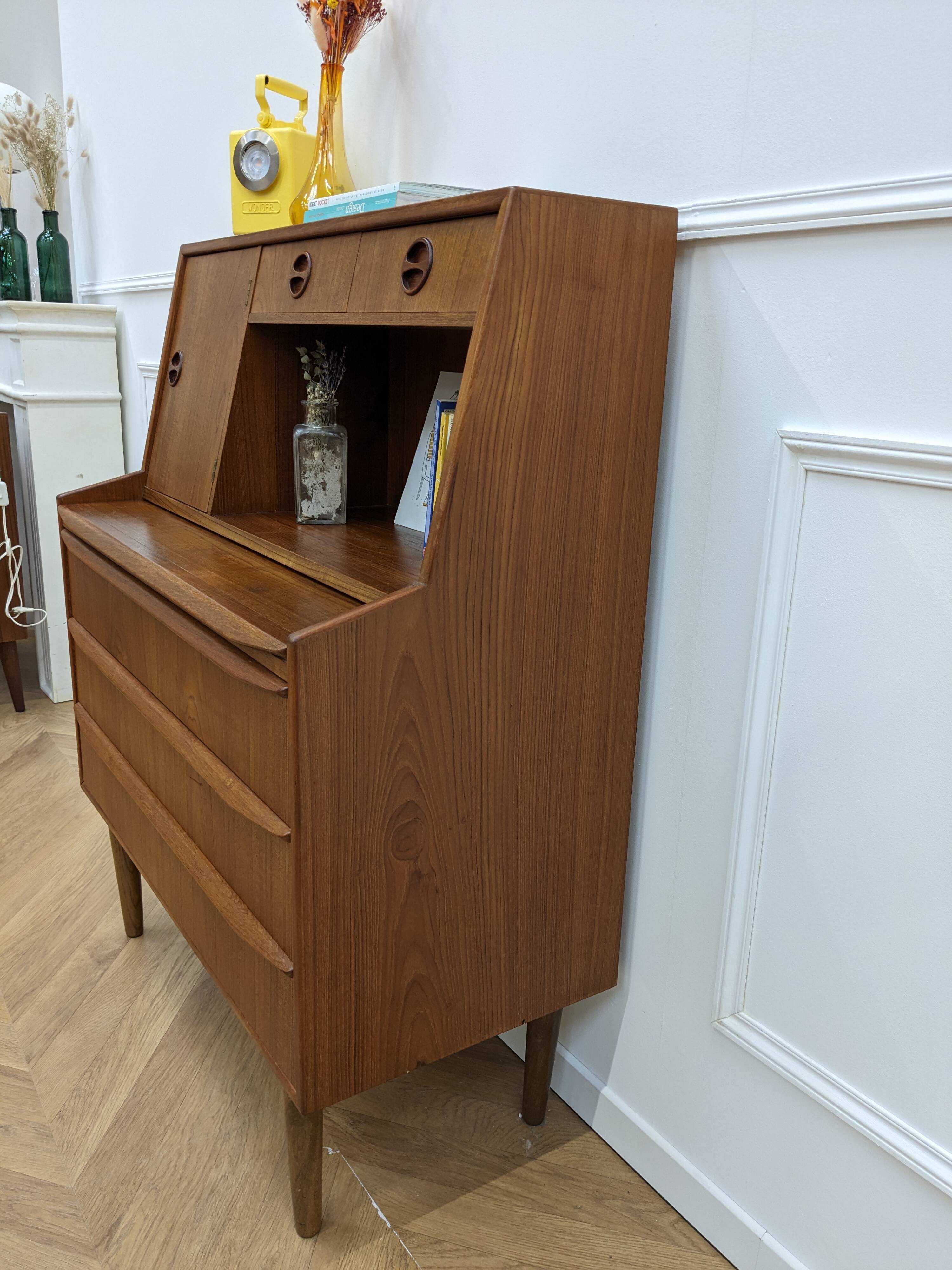 Vintage teak secretary