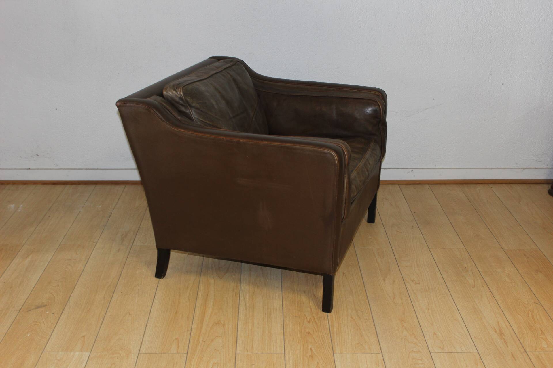 Pair of leather armchairs by Borge Mogensen circa 1970