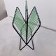 Porte revue vintage metal et scoubidou vert