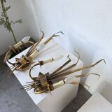 Paire applique décor gerbe de blé