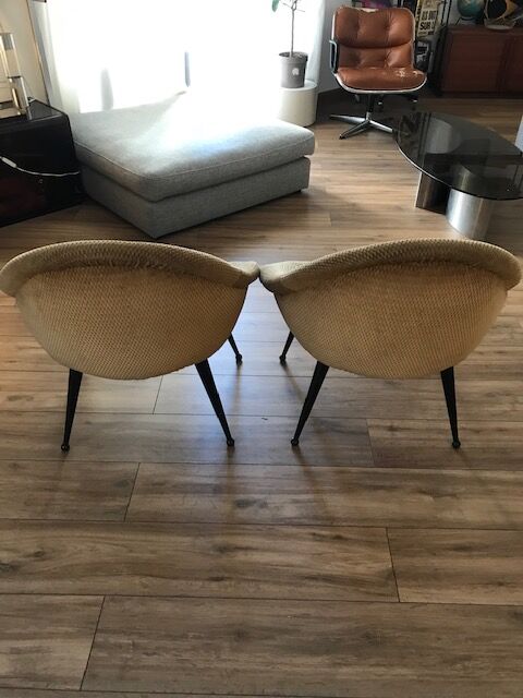 Pair of vintage cocktail armchairs 1960/1950