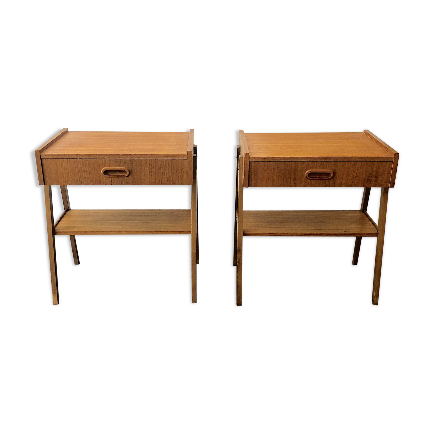 Pair of Danish teak bedside