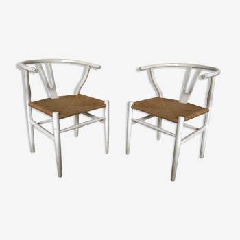 Paire de chaises CH24- wishbone de Hans Wegner