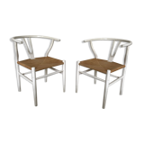Pair of chairs CH24- wishbone by Hans Wegner