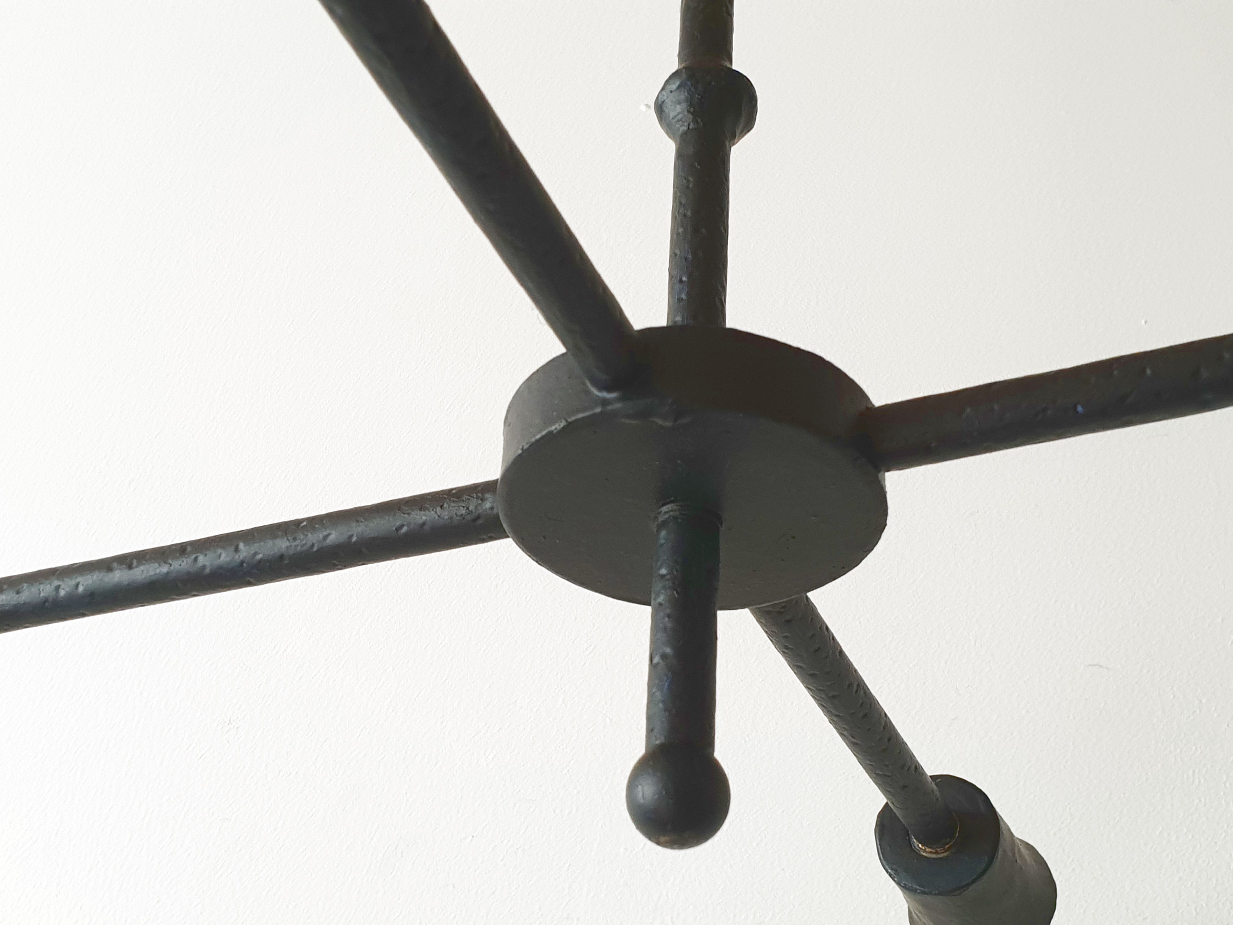 1970 vintage brutalist hanging lamp