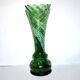 Antique vase in Clichy glass, speckled green with white speckles