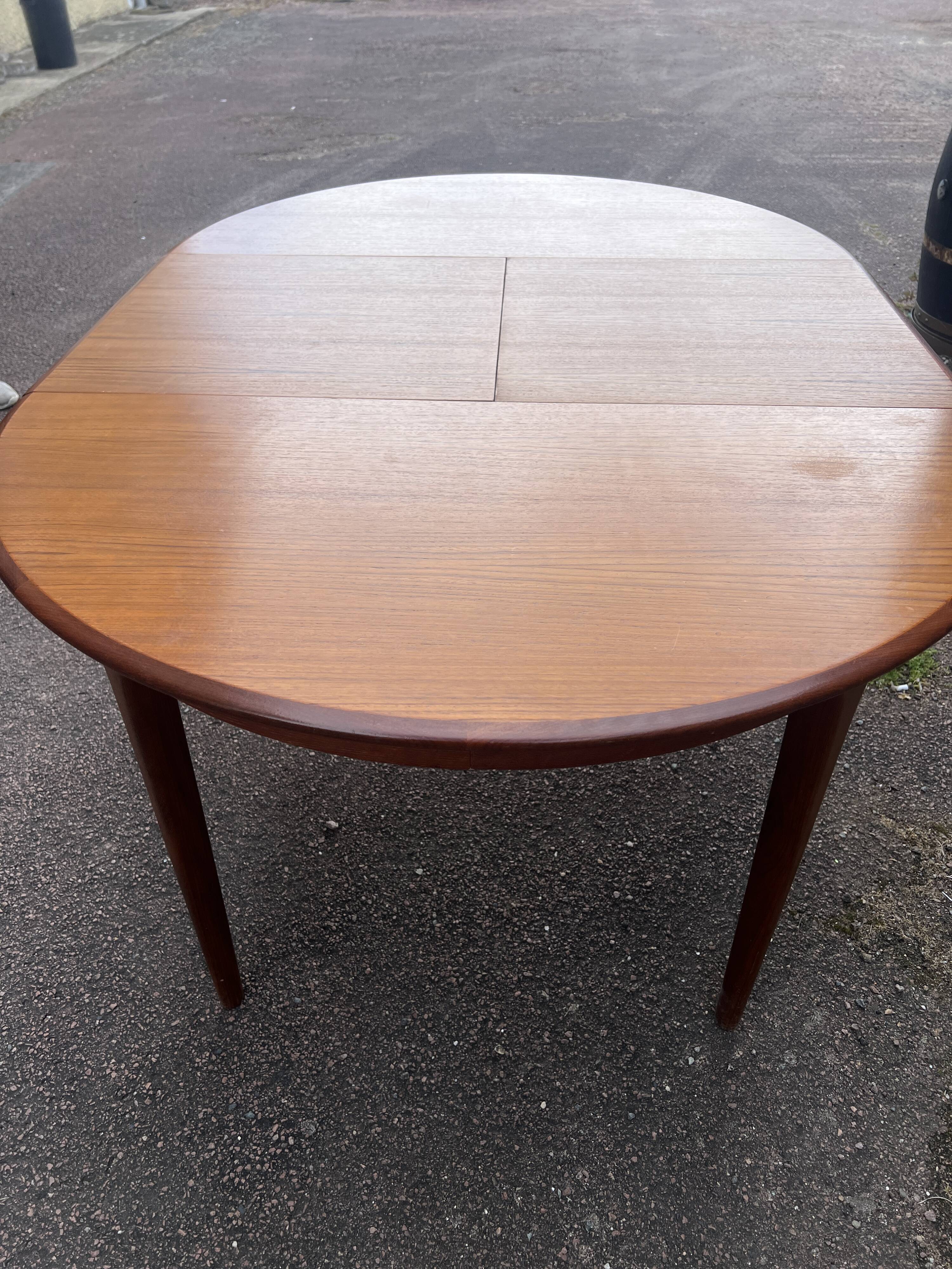Teak table, extendable, 1960s