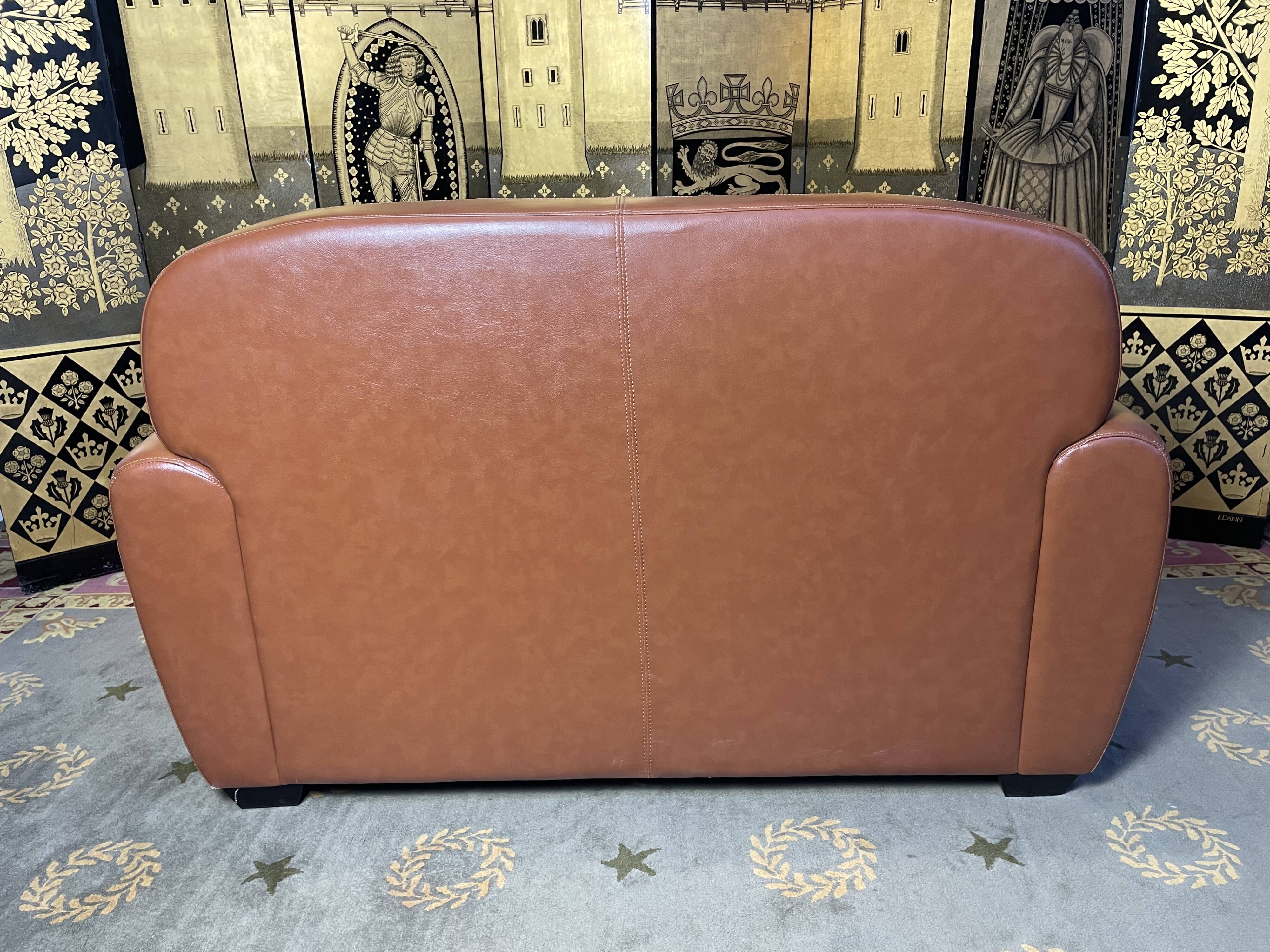 Leather club sofa